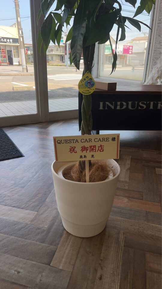 QUESTA CAR CARE 開店祝いのお花