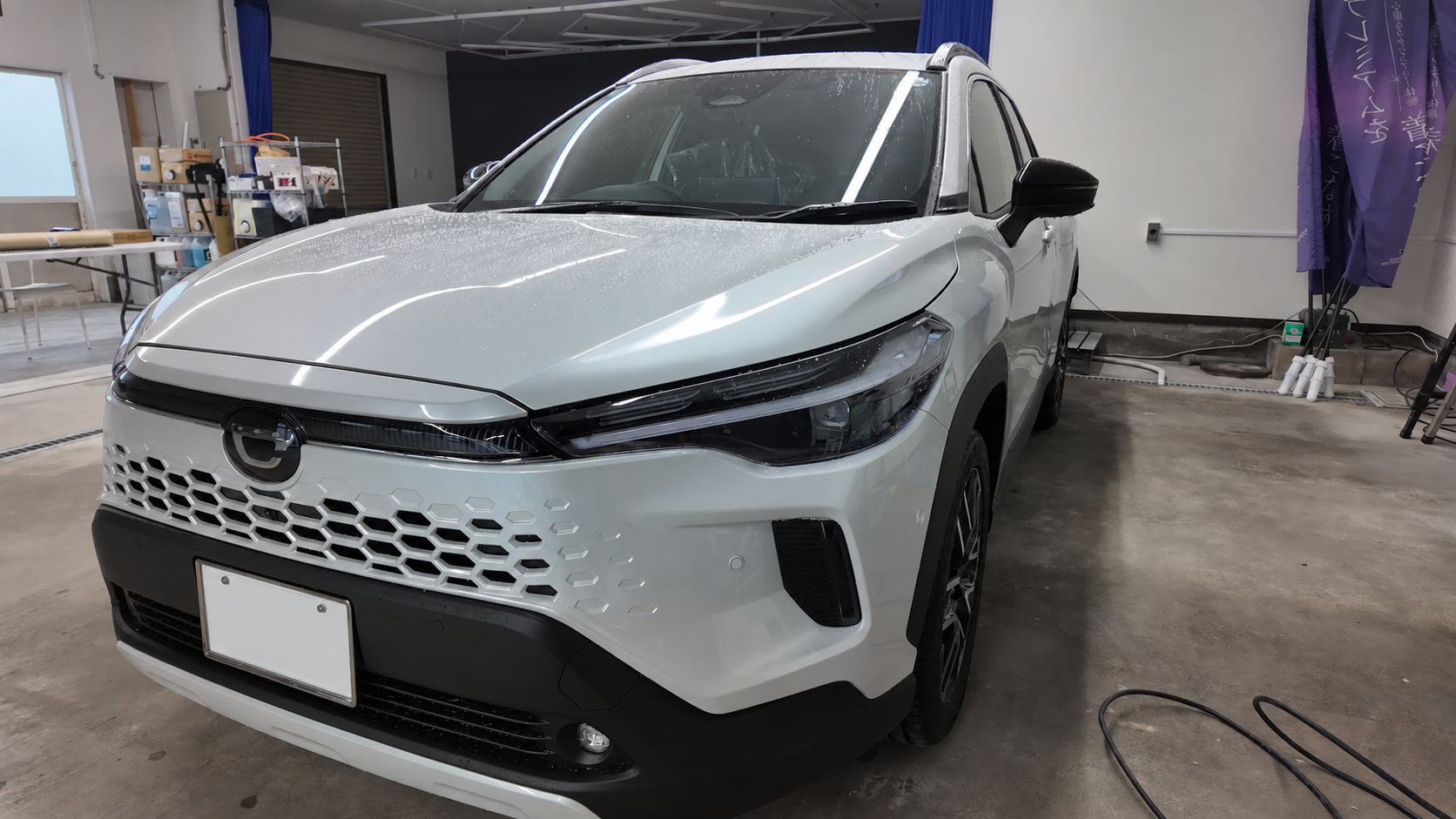 新車トヨタ カローラクロスの入庫後の状態確認